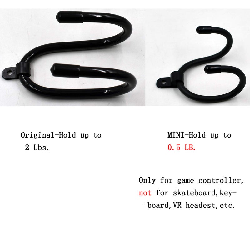YYST Mini Flexible Wall Mount Holder Rack Organizer Compatible with PS3/PS4/PS5/Xbox 360/Xbox One/S/X/Elite/Series S/Series X Controller, Pro Controller - 4/PK- No Game Controller - Image 3